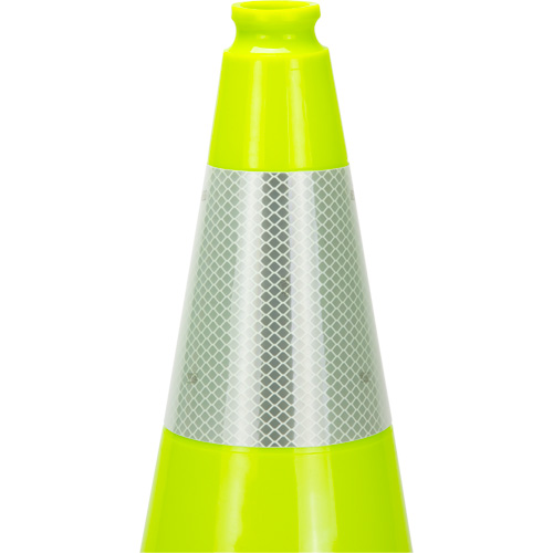 SHL479 Premium Traffic Cone, 18", Lime Green, 6" Reflective Collar(s)