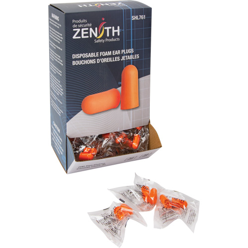 SHL761 Foam Earplugs, Pair - Polybag