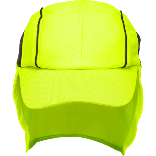 SHL863 Chapeaux de refroidissement avec voiles pour le cou, Lime haute visibilit&eacute;