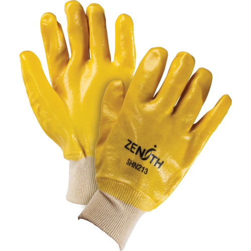 SHN213 Rough-Finish Chemical-Resistant Gloves, Size 9, 10" L, PVC, Interlock Inner Lining, 47-mil