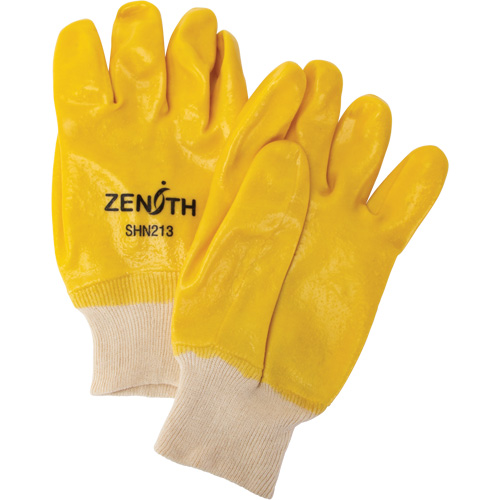 SHN213 Rough-Finish Chemical-Resistant Gloves, Size 9, 10" L, PVC, Interlock Inner Lining, 47-mil