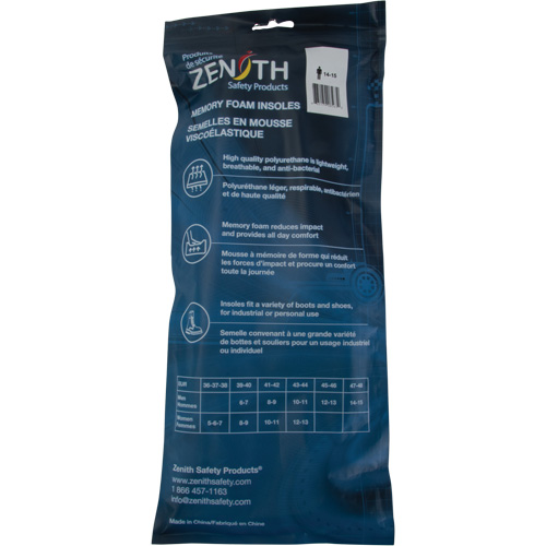 SHN381 Semelles en mousse visco&eacute;lastique, Femmes 5 - 7