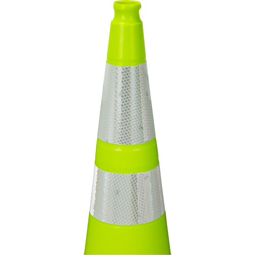 SHN913 Premium Traffic Cone, 36", Lime Green, 4" & 6" Reflective Collar(s)