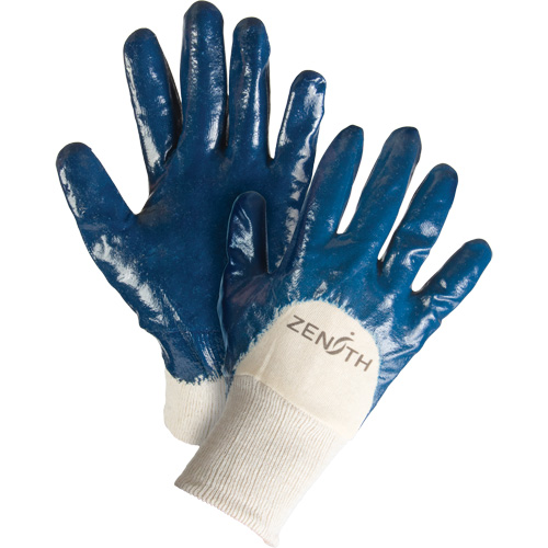 SHO267 Gants &agrave; doublure interlock de poids moyen, 9/Grand, R&ecirc;vetement Nitrile, Enveloppe en Coton