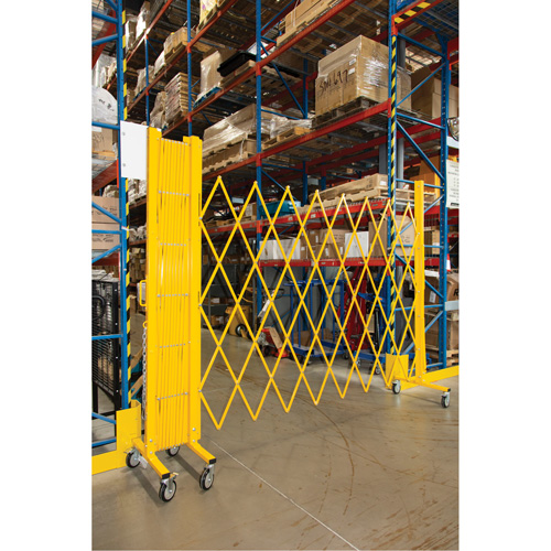 SHO321 Expandable Barrier, 84" H x 20' L, Yellow