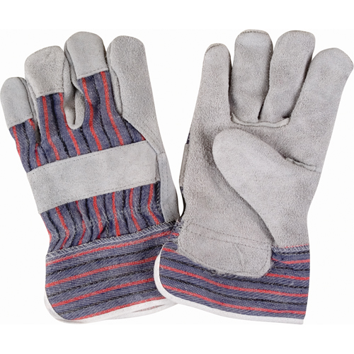 SAP228R Gants d'ajusteur rugueux, T-Grand, Paume en Cuir de vache refendu, Doublure en Coton