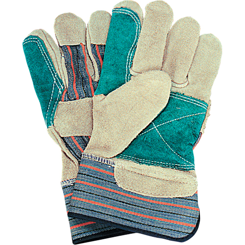 SM578R Gants d'ajusteur avec paume double, Grand, Paume en Cuir de vache refendu, Doublure en Coton
