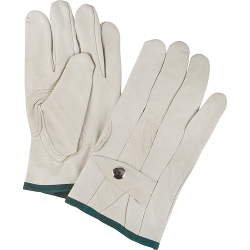 SM589 Standard-Duty Ropers Gloves, Medium, Grain Cowhide Palm