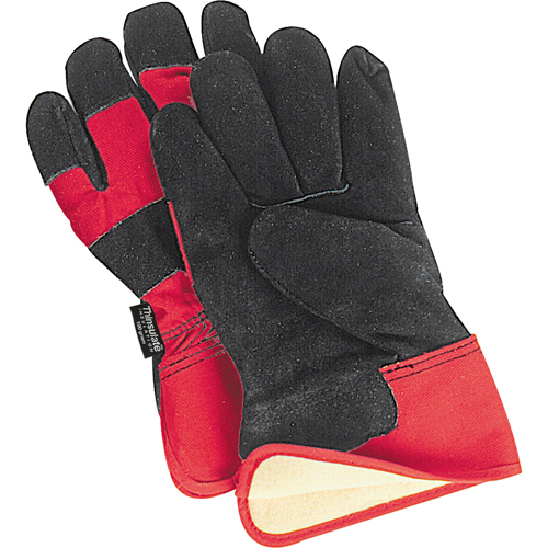 SM609R Superior Warmth Winter-Lined Fitters Gloves, Large, Split Cowhide Palm, Thinsulate Inner Lining