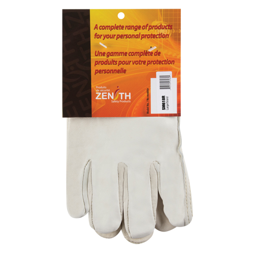 SM618R Winter-Lined Driver's Gloves, Large, Grain Cowhide Palm, Fleece Inner Lining