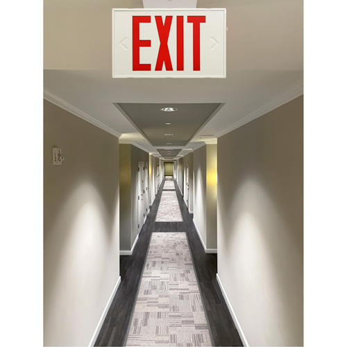 Zenith Safety Products Exit Sign, LED, Battery Operated