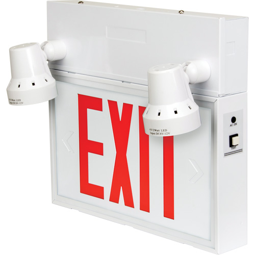 Zenith Safety Products Exit Sign with Security Lights, LED