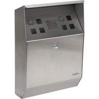 Smoking Receptacle, Wall-Mount, Stainless Steel, 1.6 Litres Capacity, 13-4/5" Height JN619 | Zenith Safety Products