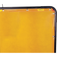 Écran et cadre pour soudage, Jaune, 6' x 6' NT888 | Zenith Safety Products