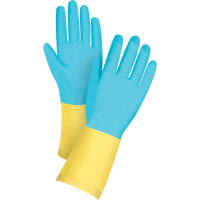 SAM651R Gants tremp&eacute;s r&eacute;sistants aux produits chimiques, Taille 8, 12" lo, N&eacute;opr&egrave;ne/Latex de caoutchouc, Doublure en Ouat&eacute;e, 28 mils