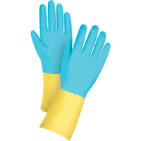 Dipped Chemical-Resistant Gloves, Size 8, 12" L, Neoprene/Rubber Latex, Flock-Lined Inner Lining, 28-mil SAM651R | Zenith Safety Products