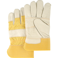 SAN270R Gants en cuir de mobilier, Grand, Paume en Cuir fleur de vache, Doublure en Coton