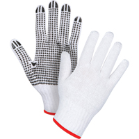SAN492R Gants tricot&eacute;s &agrave; pois, Poly/coton, Un c&ocirc;t&eacute;, Calibre 7, T-Grand