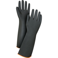 SAP221R Gants de poids lourd pour la manipulation de produits chimiques, Taille 9, 18" lo, Latex de caoutchouc, 30 mils
