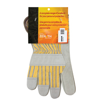 Premium Rugged Fitters Gloves, Large, Split Cowhide Palm, Cotton Inner Lining SAP224R | Zenith Safety Products