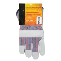 SAP228R Gants d'ajusteur rugueux, T-Grand, Paume en Cuir de vache refendu, Doublure en Coton