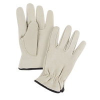 SAP250 Gants de conducteur doubl&eacute;s pour l'hiver d'usage standard, 2T-Grand, Paume en Cuir fleur de vache, Molleton