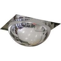 Miroir en dôme avec panneau pour plafond suspendu, Dôme complet, Dessus ouvert, Diamètre 24" SDP536 | Zenith Safety Products