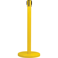 Free-Standing Crowd Control Barrier Receiver Post, 35" High, Yellow SAS232 | Zenith Safety Products