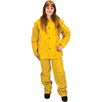 RZ100 Rain Suit, Polyester/PVC, 4X-Large, Yellow SEH084 | Zenith Safety Products