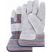 SD602R Gants d'ajusteur de qualit&eacute; sup&eacute;rieure, Grand, Paume en Cuir de vache refendu, Doublure en Coton