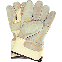 SD604R Gants d'ajusteur avec paume double, Grand, Paume en Cuir de vache refendu, Doublure en Coton