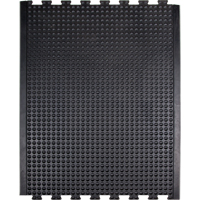 SDL860 Anti-Fatigue Dome Matting, Bubbled, 3' x 4' x 1/2", Black, Rubber