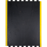 SDL863 Anti-Fatigue Dome Matting, Bubbled, 3' x 4' x 1/2", Black, Rubber