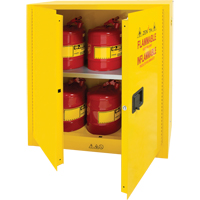 Flammable Storage Cabinet, 30 gal., 2 Door, 43" W x 44" H x 18" D SDN646 | Zenith Safety Products