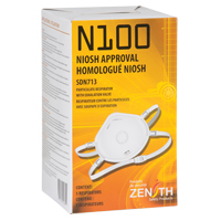 Respirateur contre les particules, N100, Certifié NIOSH, Moyen/grand SDN713 | Zenith Safety Products