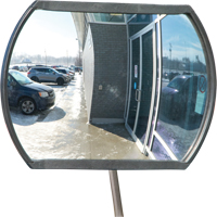 Miroir convexe rectangulaire/rond avec bras télescopique, 12" h x 18" la, Intérieur/Extérieur SDP528 | Zenith Safety Products