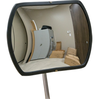 Roundtangular Convex Mirror with Telescopic Arm, 12" H x 18" W, Indoor/Outdoor SDP532 | Zenith Safety Products
