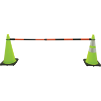 Barre pour cône de circulation rétractable, Longueur déployée de 7' 5'', Noir/Orange SDP614 | Zenith Safety Products