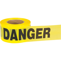 "Danger" Barricade Tape, Bilingual, 3" W x 1000' L, 1.5 mils, Black on Yellow SDS739 | Zenith Safety Products