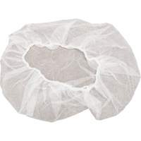 SEC375 Non-Woven Bouffant Caps, Polypropylene, 18", White