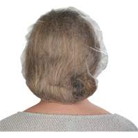SEC376 Non-Woven Bouffant Caps, Polypropylene, 21"/Large, White