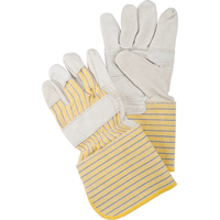 Patch Palm Fitters Gloves, Large, Grain Cowhide Palm, Cotton Inner Lining SEC594R | Zenith Safety Products