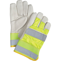 SED428R Gants d'ajusteur orange haute visibilit&eacute; &agrave; chaleur sup&eacute;rieure, Grand, Paume en Cuir fleur de vache, Doublure en Thinsulate