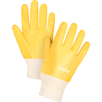 Rough-Finish Chemical-Resistant Gloves, Size 9, 10" L, PVC, Interlock Inner Lining, Heavy Weight SEE799R | Zenith Safety Products