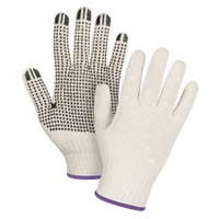 SDS943 Gants l&eacute;gers tricot&eacute;s &agrave; pois, Poly/coton, Un c&ocirc;t&eacute;, Calibre 7, T-petit