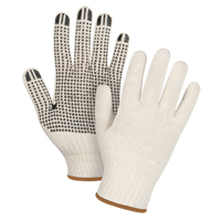 Heavyweight Dotted String Knit Gloves, Poly/Cotton, Single Sided, 7 Gauge, Large SEE941R | Zenith Safety Products