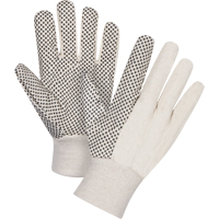 SEE947 Gants en toile de coton &agrave; pois sur la paume, 8 oz, Petit
