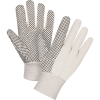 Cotton Canvas Dotted Palm Gloves, 8 oz., Small SEE947 | Zenith Safety Products