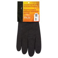 Jersey Gloves, Large, Brown, Unlined, Knit Wrist SEE950R | Zenith Safety Products