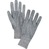 Jersey Gloves, Large, Salt & Pepper, Unlined, Knit Wrist SEE951 | Zenith Safety Products
